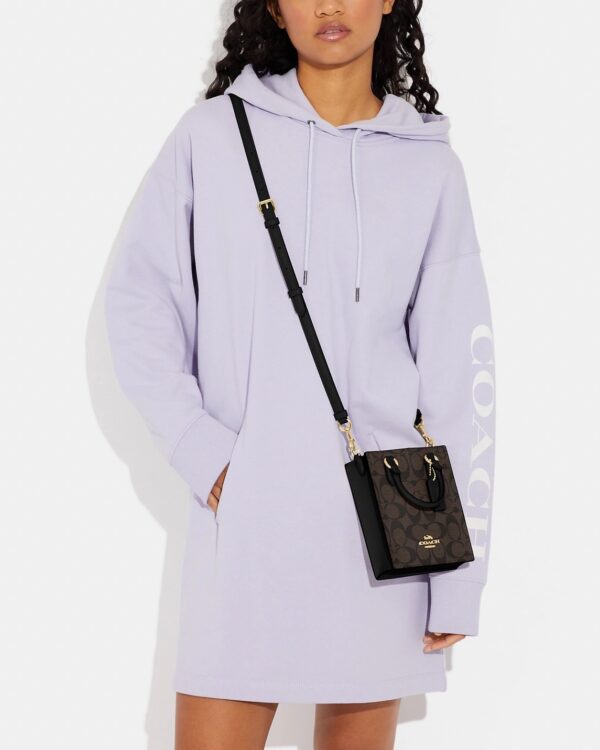 coach north south mini tote in signature canvas