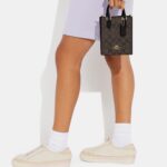 coach north south mini tote in signature canvas