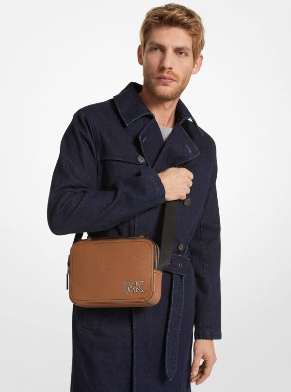 michael kors cooper pebbled leather crossbody bag