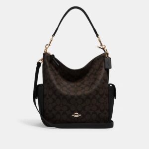 coach pennie shoulder bag in signature canvas