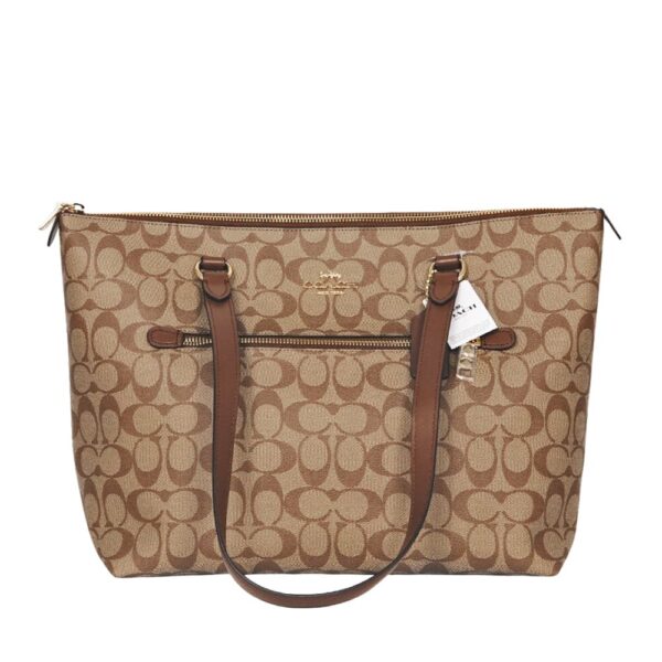 coach gallery tote in signature canvas