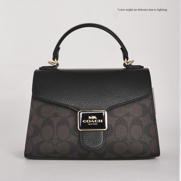 coach pepper satchel in signature canvas