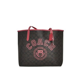 coach city tote in signature canvas with varsity motif