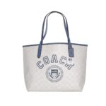 coach city tote in signature canvas with varsity motif