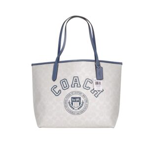 coach city tote in signature canvas with varsity motif