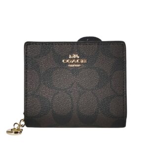 coach snap wallet in signature canvas