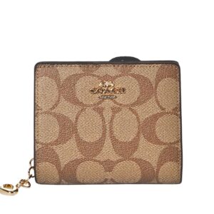 coach snap wallet in signature canvas