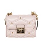 michael kors serena small flap crossbody in powder blush