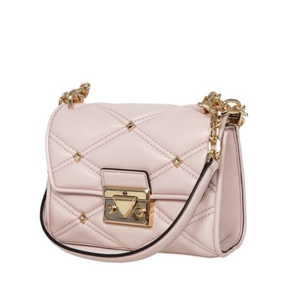 michael kors serena small flap crossbody in powder blush