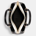 coach mini lillie carryall in blocked signature canvas