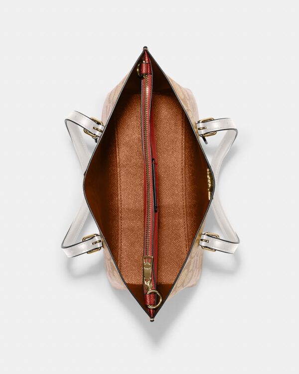 coach mollie tote 25 in signature canvas