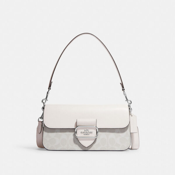 coach morgan shoulder bag in signature canvas