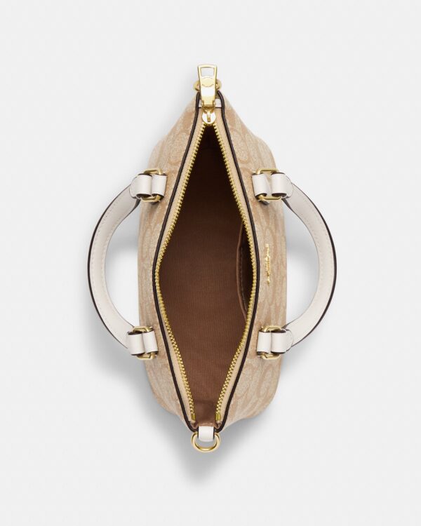 coach mini gallery crossbody in signature canvas