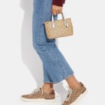 coach mini gallery crossbody in signature canvas