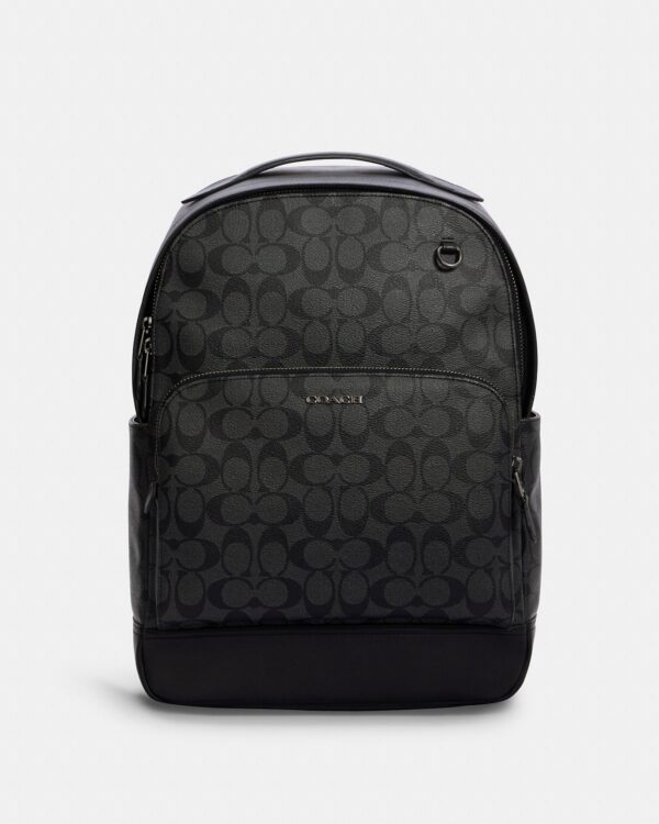 coach graham backpack in signature canvas