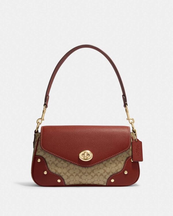coach millie shoulder bag in signature canvas