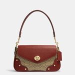 coach millie shoulder bag in colorblock signature canvas