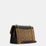 coach lane shoulder bag in blocked signature canvas
