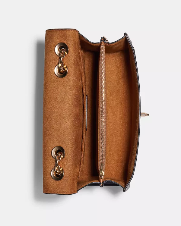 coach lane shoulder bag in blocked signature canvas