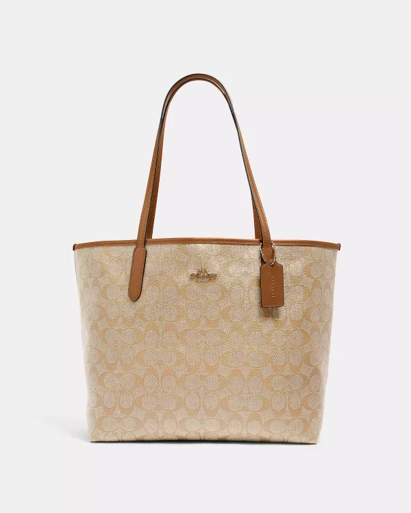 coach city tote in signature canvas