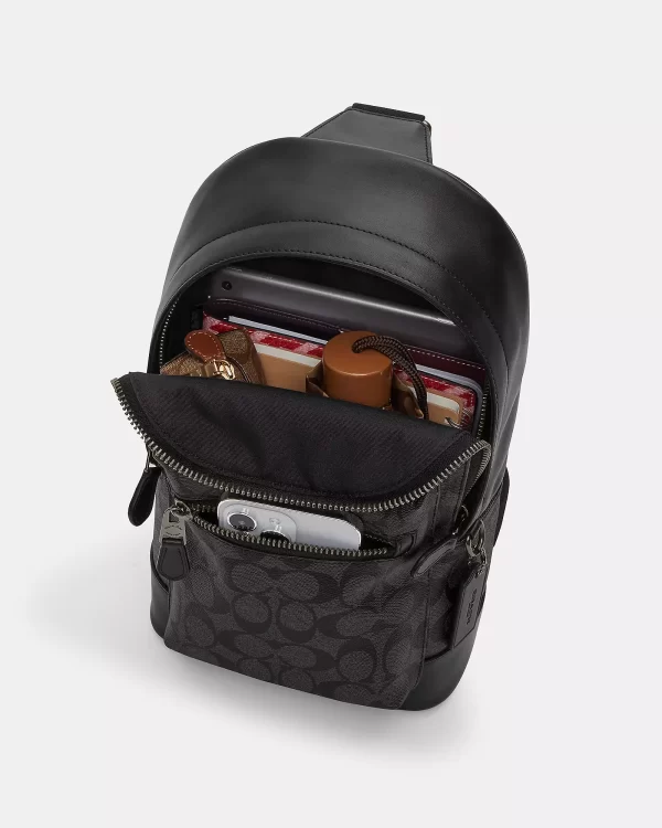 coach west pack in signature canvas