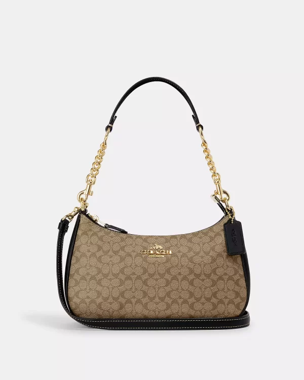 coach teri shoulder bag in signature canvas