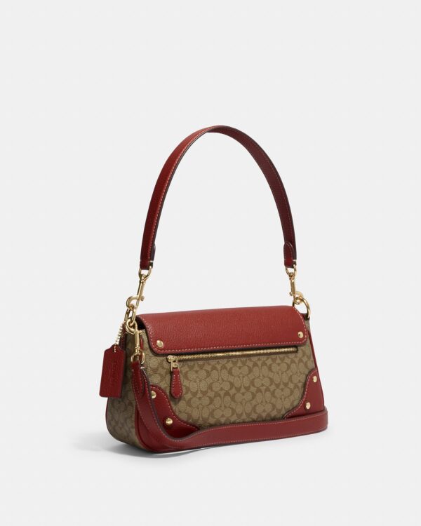 coach millie shoulder bag in colorblock signature canvas