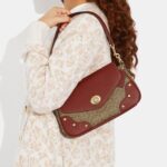 coach millie shoulder bag in colorblock signature canvas