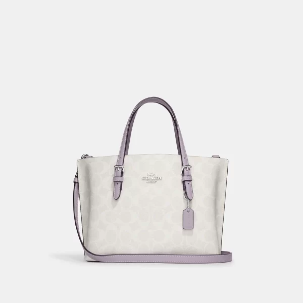 coach mollie tote in signature canvas
