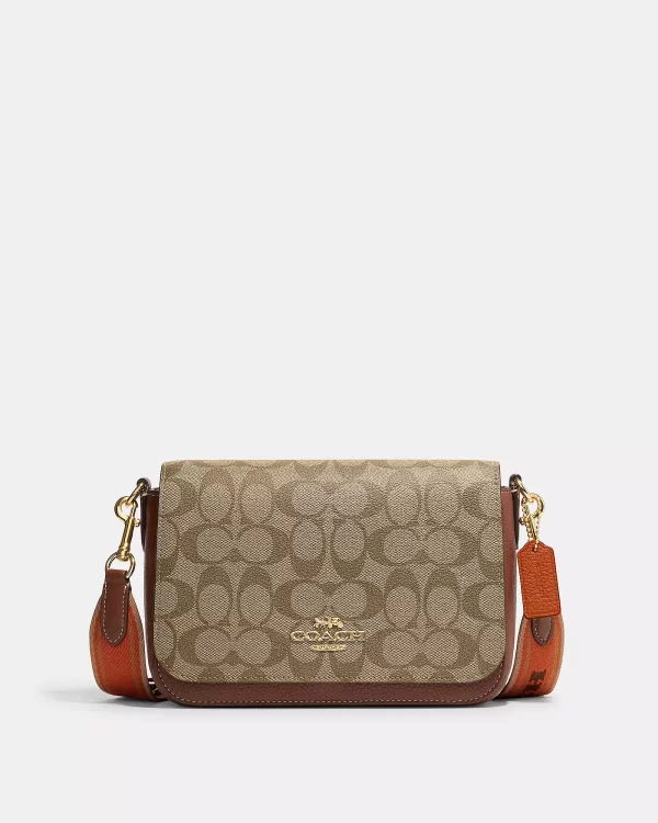 coach logan messenger in signature canvas