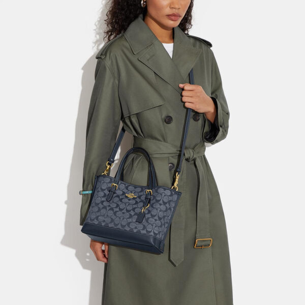 coach mollie tote 25 in signature chambray