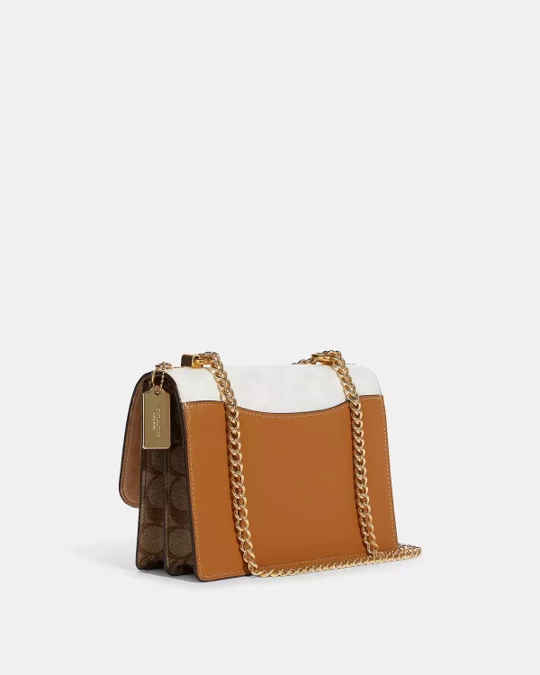 coach klare crossbody in blocked signature canvas
