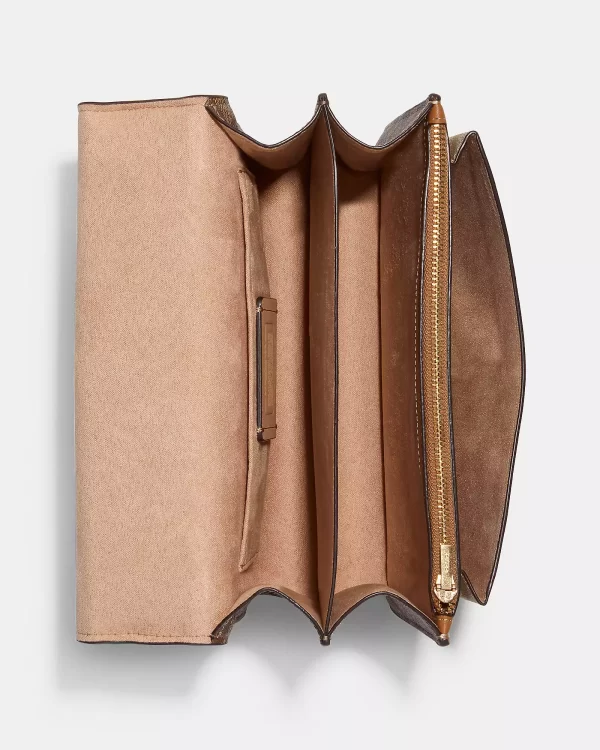 coach klare crossbody in blocked signature canvas