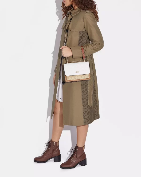 coach klare crossbody in blocked signature canvas