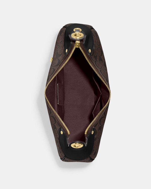 coach mara hobo in signature canvas