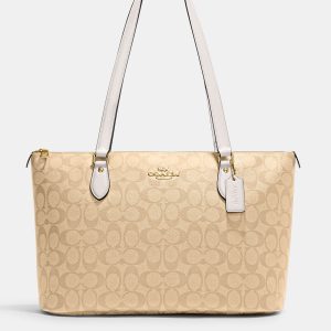 coach gallery tote in signature canvas