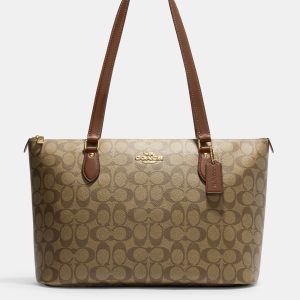 coach gallery tote in signature canvas