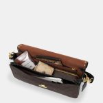 coach morgan shoulder bag in colorblock signature canvas with rivets