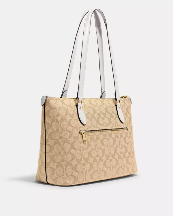coach gallery tote in signature canvas