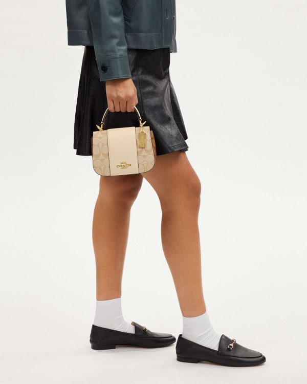 coach lysa top handle satchel in signature canvas coach lysa top handle satchel in signature canvas