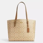 coach mollie tote in signature canvas