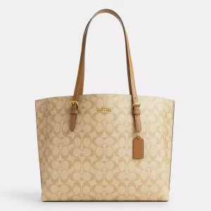 coach mollie tote in signature canvas