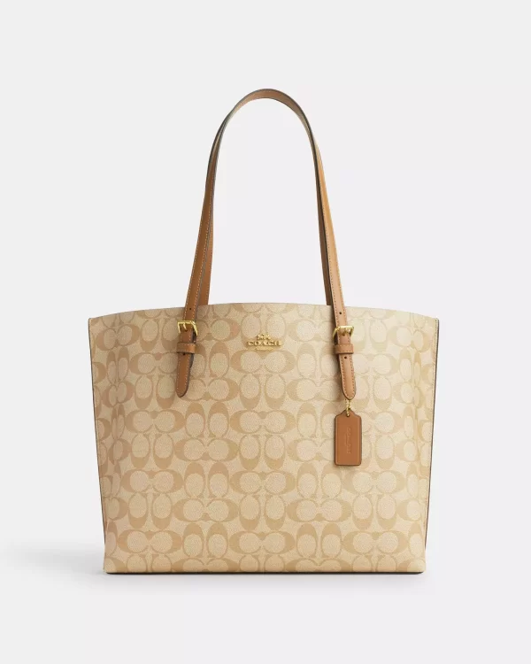 coach mollie tote in signature canvas