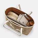 coach mini city tote in signature canvas