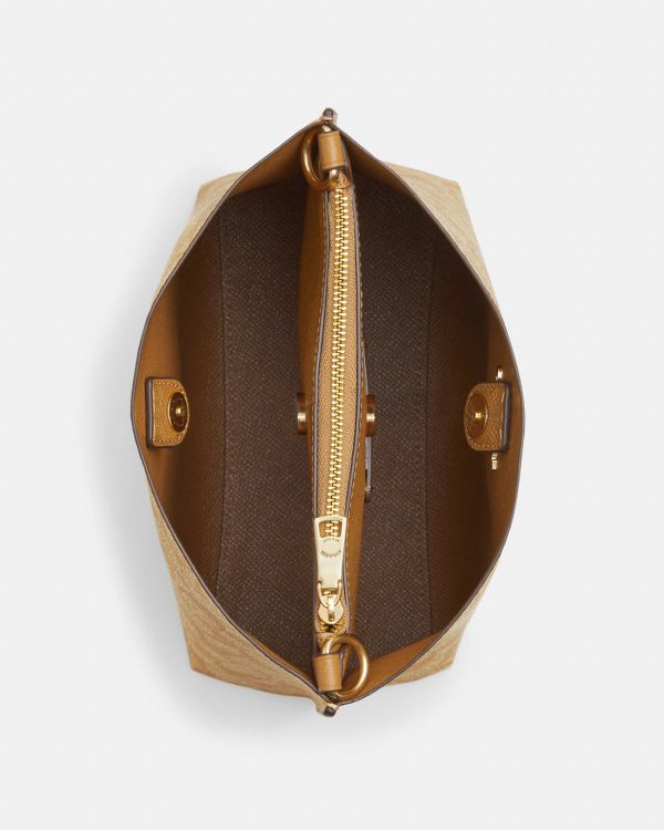 coach mollie bucket 22 in signature canvas