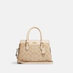 coach mini darcie carryall in blocked signature canvas ( eta 2 april )