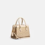 coach mini darcie carryall in blocked signature canvas ( eta 2 april )