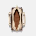 coach mini darcie carryall in blocked signature canvas ( eta 2 april )