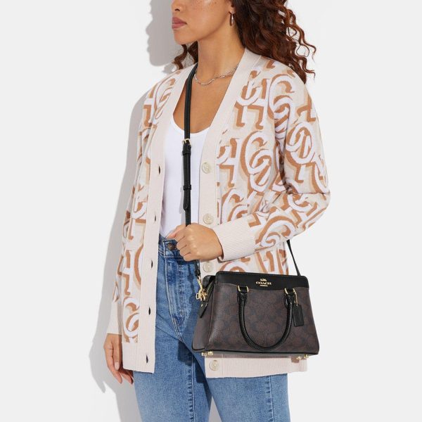 coach mini darcie carryall in signature canvas ( eta 2 april )