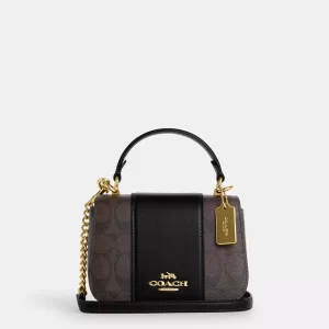 coach lysa top handle in signature canvas